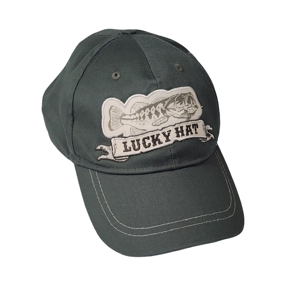 Infinity Headwear Lucky Hat Bass Fishing Snapback Cap Dark Green OSFM RN107671